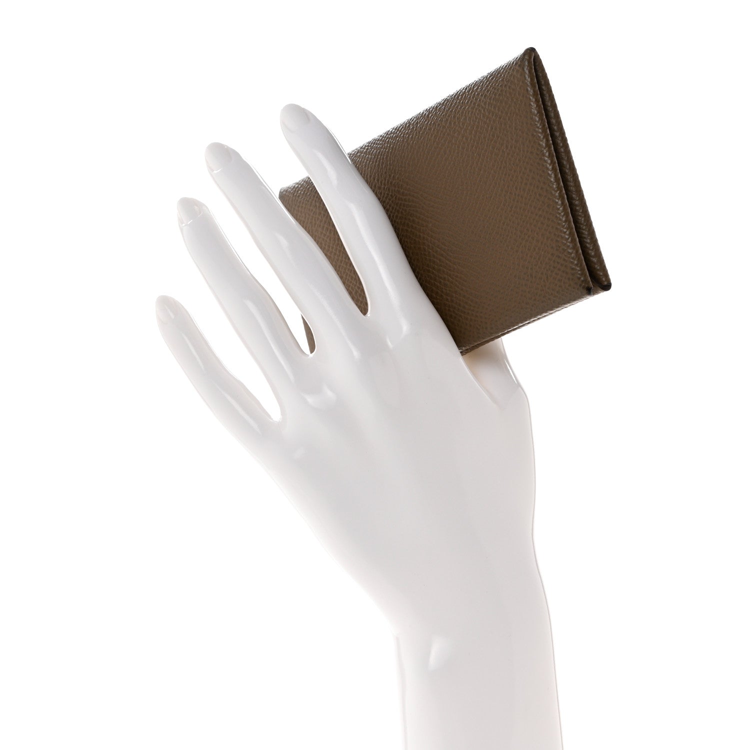 Hermes Epsom Calvi Card Case Etoupe 2 of 12