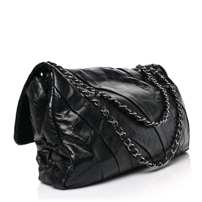 Chanel Glazed Calfskin Twisted Maxi Flap Black 3 of 8