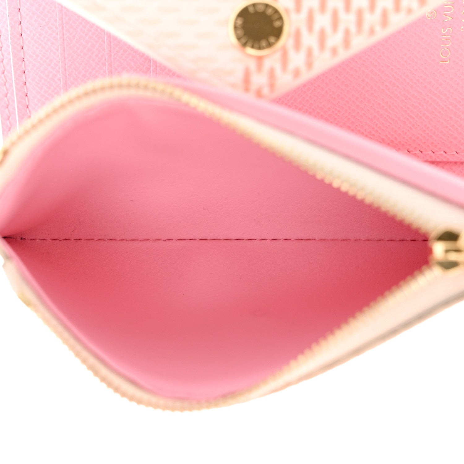 Louis Vuitton Giant Damier Victorine Wallet Peach 6 of 8