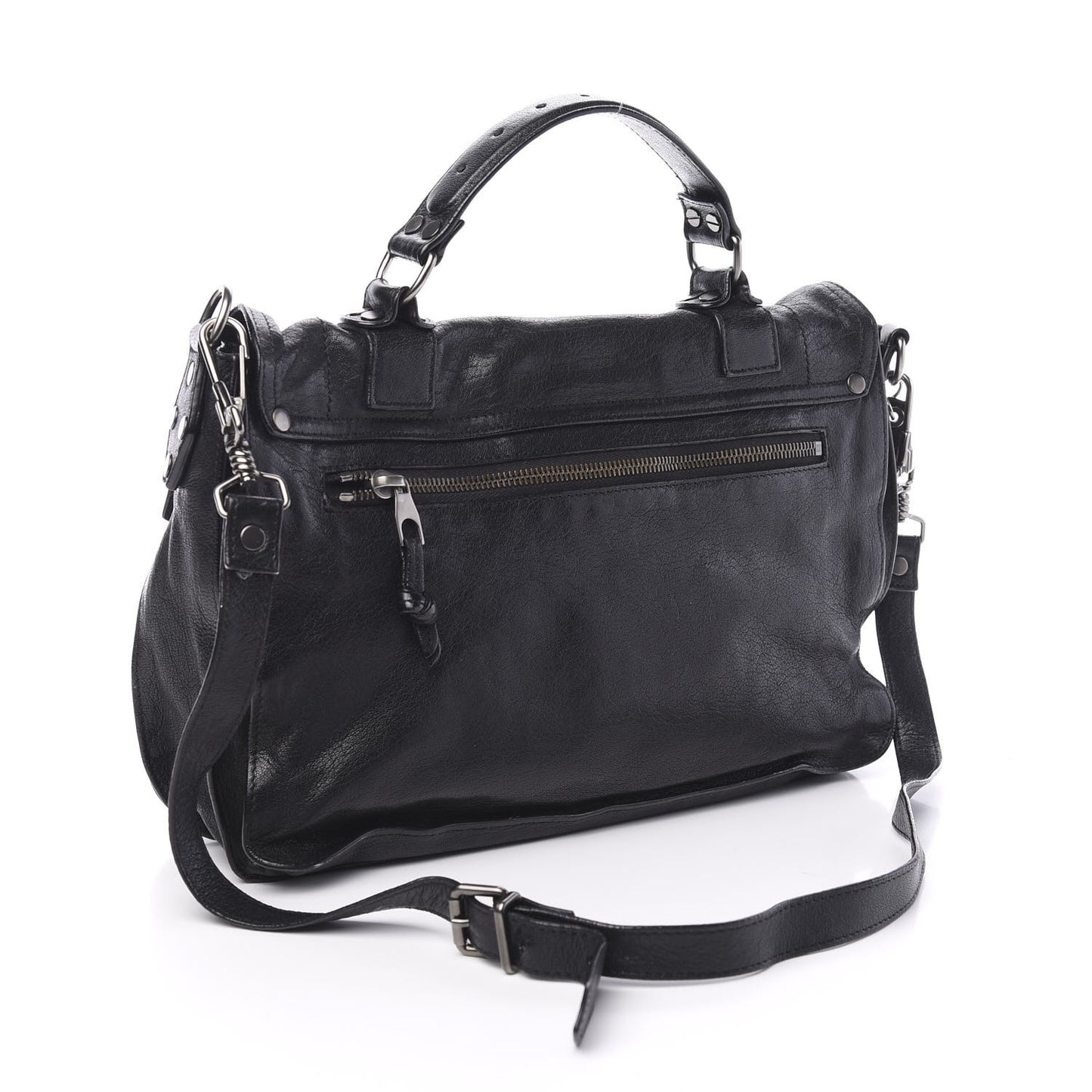 Lambskin Medium PS1 Satchel Black