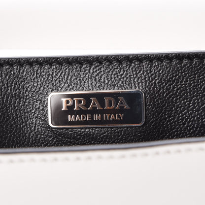Prada City Calf Studded Folk Cahier Bag White Caramel 6 of 8