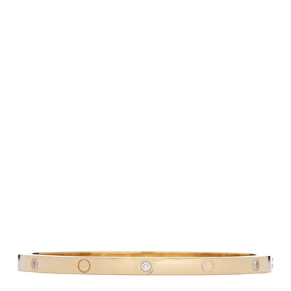 Cartier 18K Yellow Gold 6 Diamond Small LOVE Bracelet 15 1 of 8