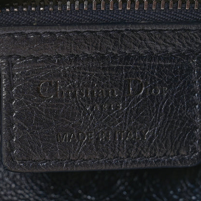 Christian Dior Metallic Lambskin Cannage Medium Lady Dior Navy Blue 6 of 12
