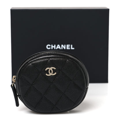 Chanel Caviar Quilted Zip Around Classic Coin Purse Black 8 of 8