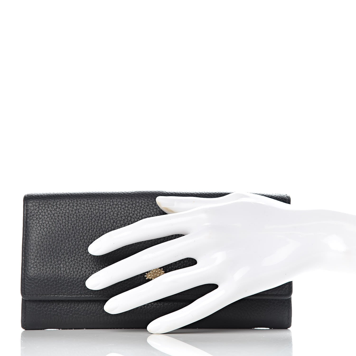 Mulberry Classic Grain Small Tree Continental Wallet Black 2 of 14