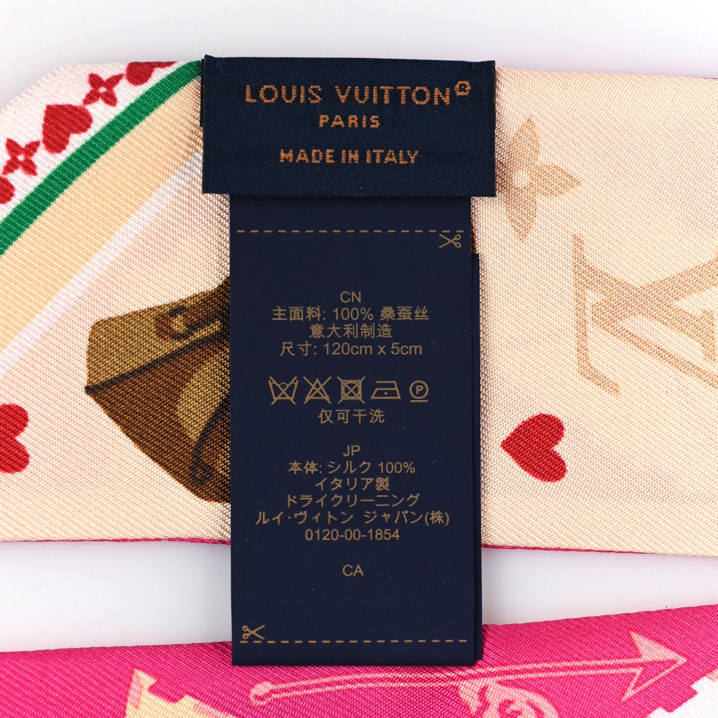 Silk Monogram LV Love Letters BB Bandeau Pink