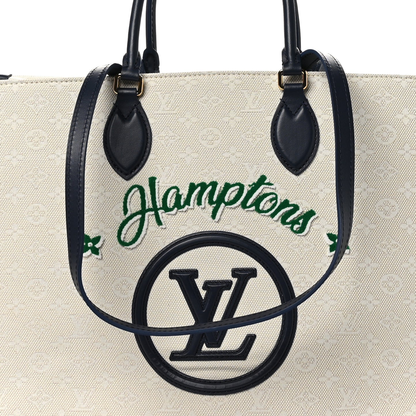 Jacquard Embroidered Tufted Monogram Hamptons Onthego GM