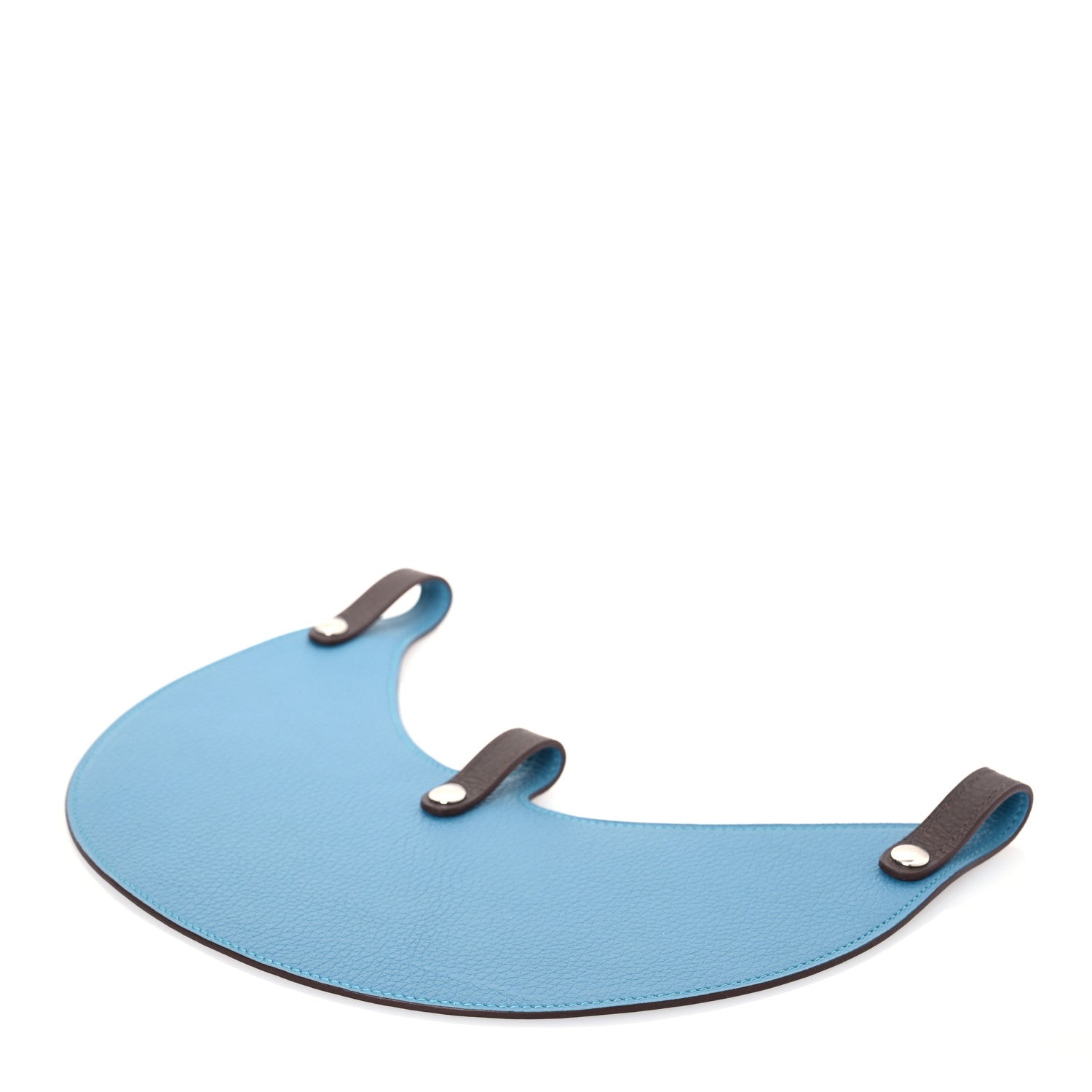 Hermes Togo Petit H Visor Ebene Turquoise 4 of 6
