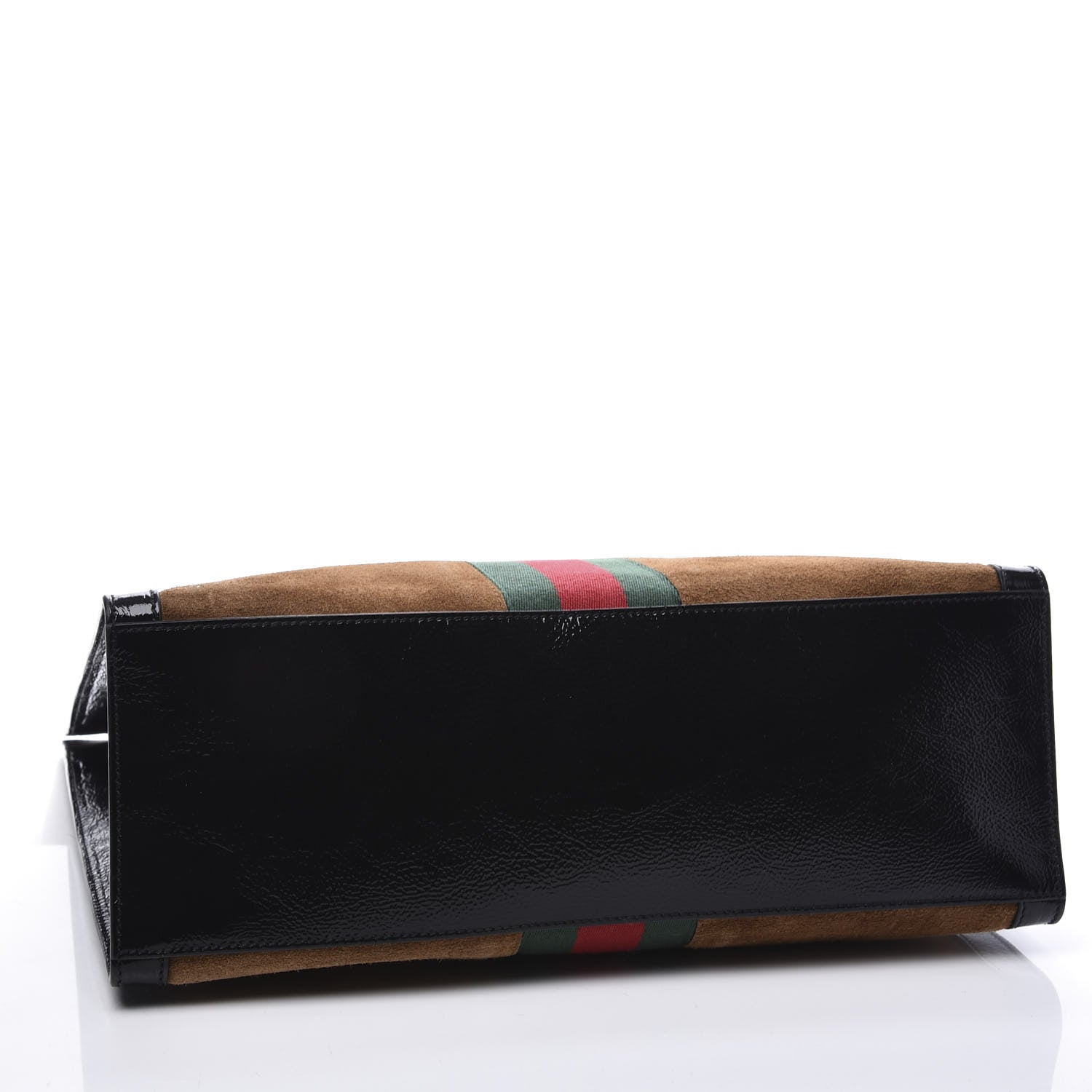 Gucci Suede Patent Web Ophidia Vertical Tote Nocciola Black 3 of 11
