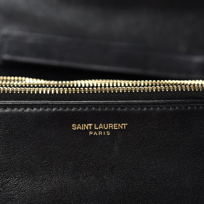 Saint Laurent Lambskin Diamond Quilted Monogram Angie Chain Bag Black 9 of 11