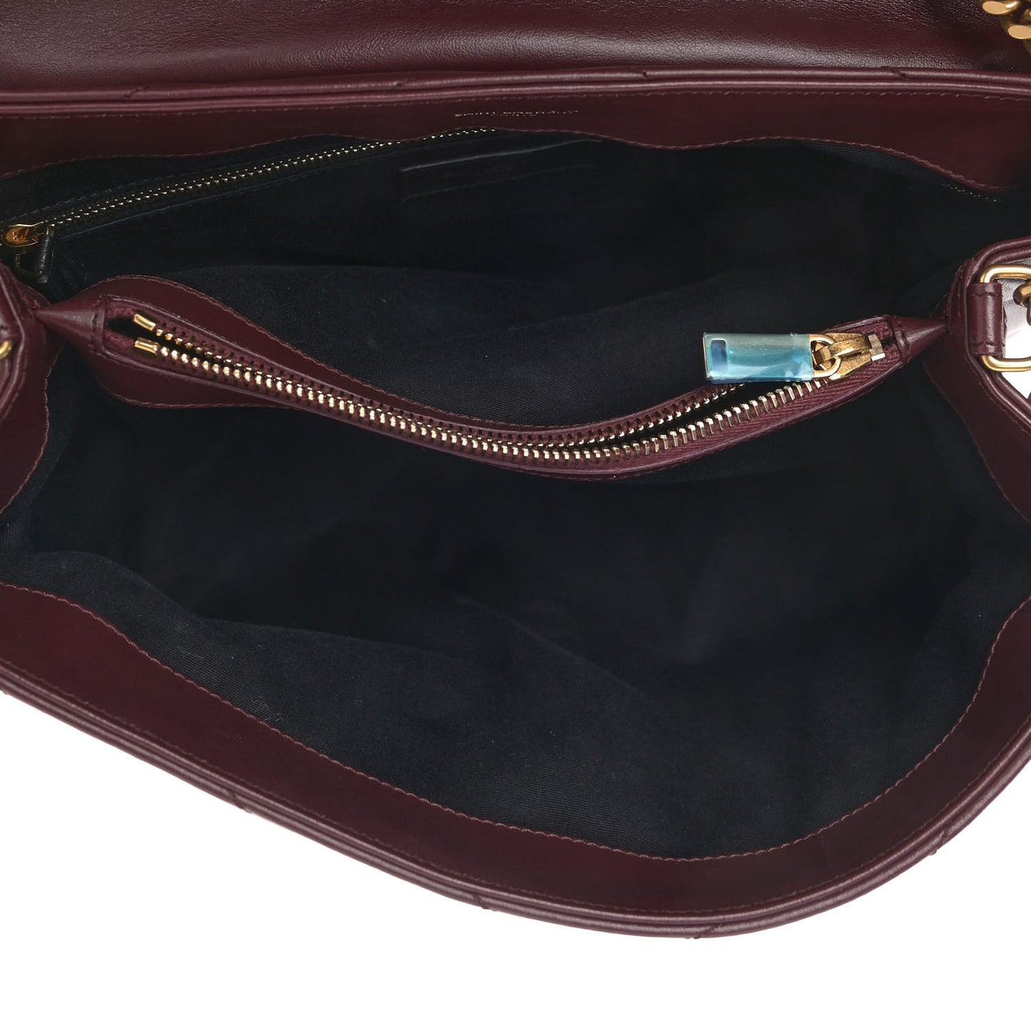 Calfskin Y Quilted Monogram Medium Loulou Chain Satchel Palissandre