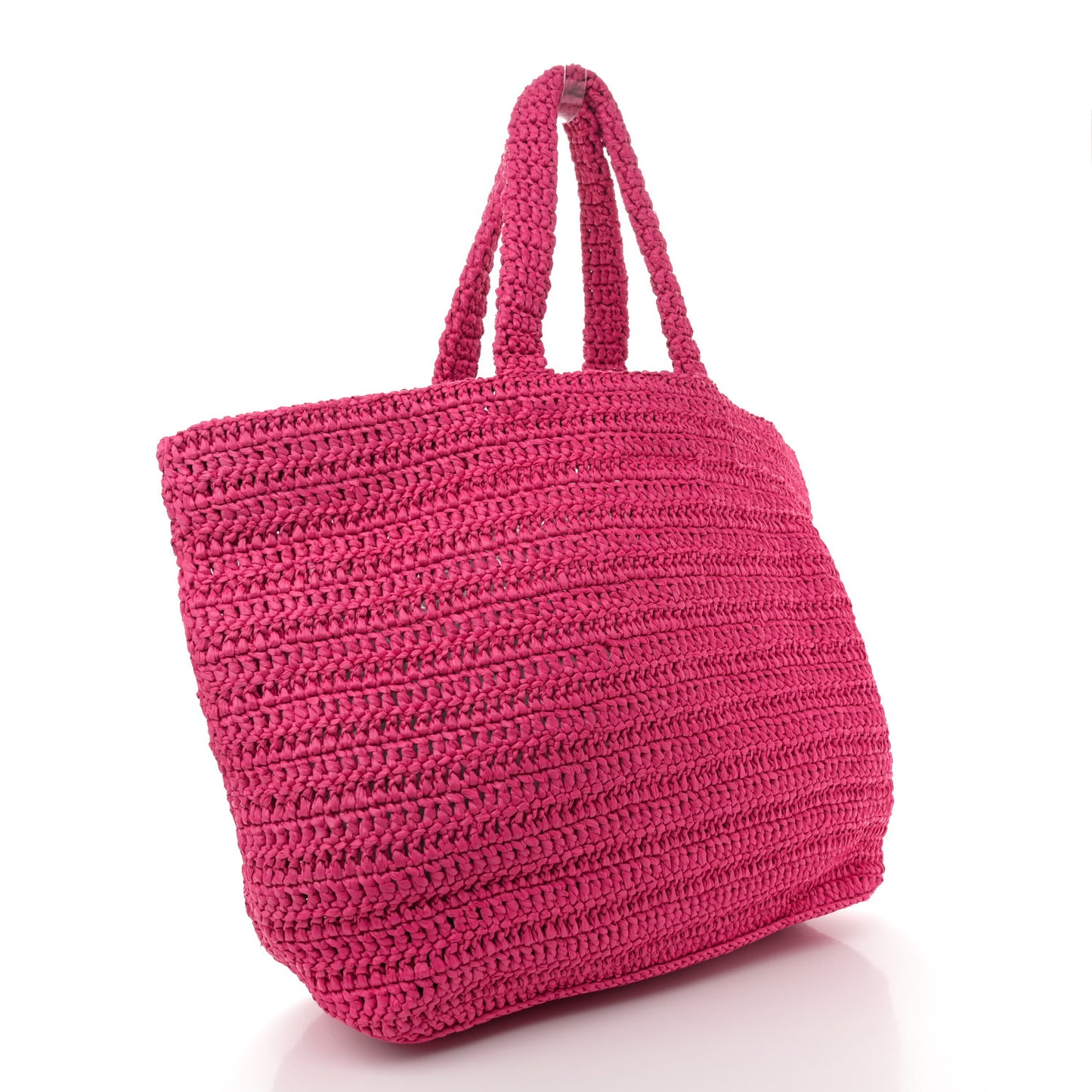 Raffia Rive Gauche Tote Pink