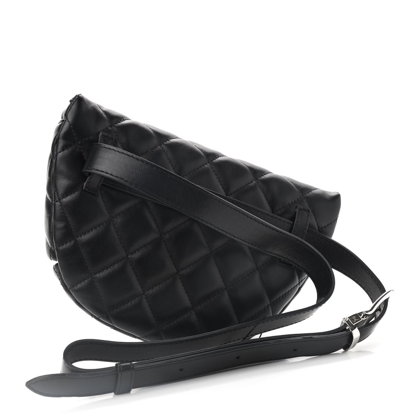 Quilted Waist Belt Bag Black