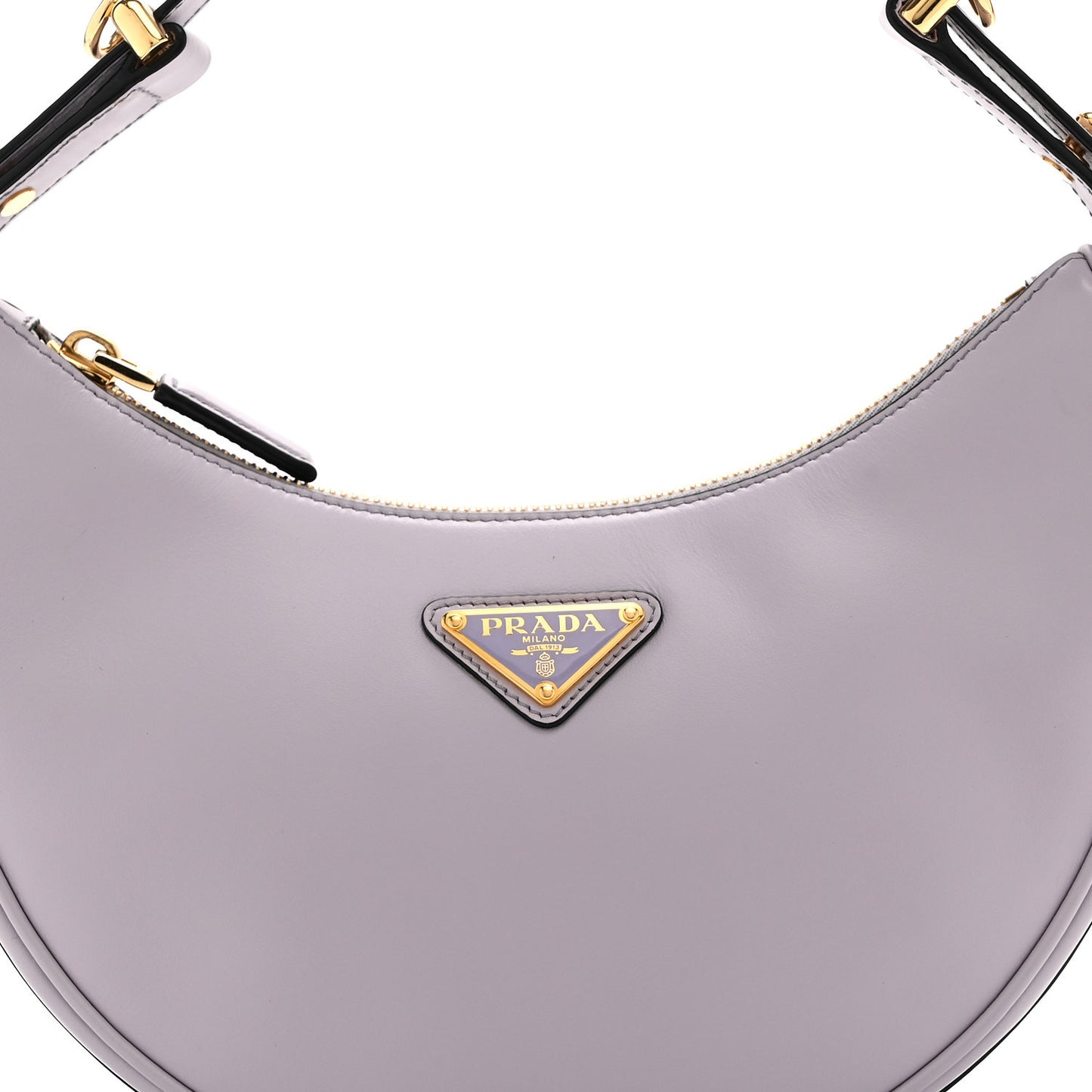 Soft Calfskin Arque Shoulder Bag Glicine