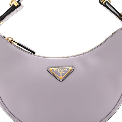 Prada Soft Calfskin Arque Shoulder Bag Glicine 8 of 10
