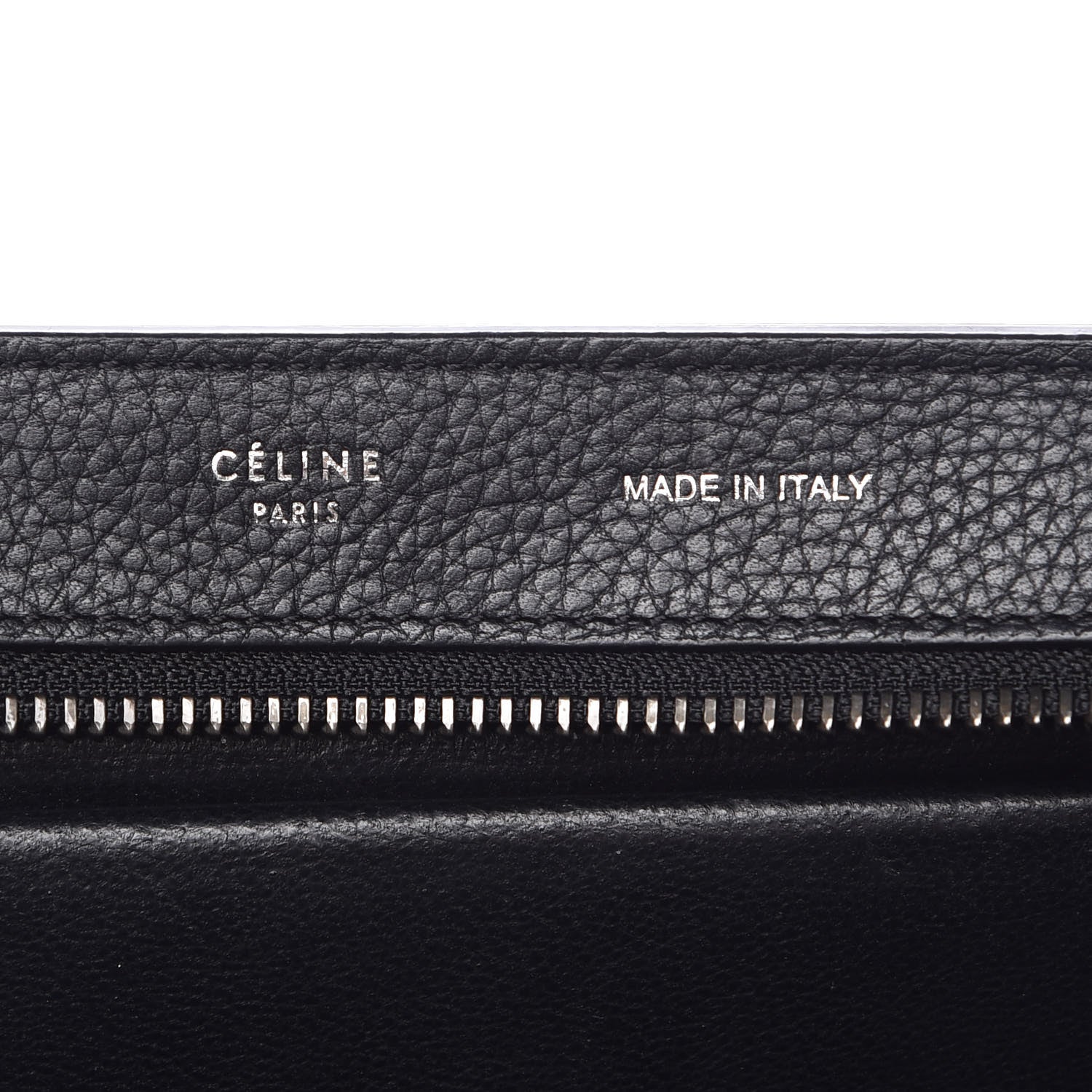 Celine Drummed Calfskin Suede Small Trapeze Black 7 of 16