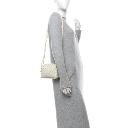 Bottega Veneta Patent Nappa Intrecciato Mini Loop Camera Bag White 2 of 10