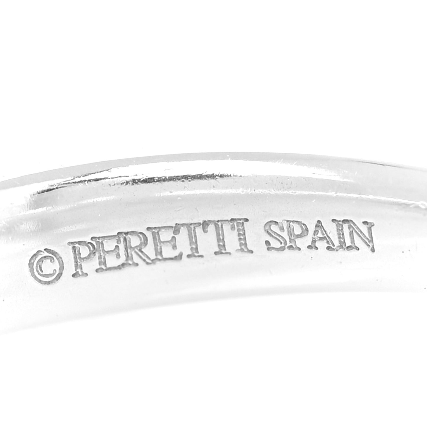 Sterling Silver Diamond Elsa Peretti Open Heart Ring 54 6.75