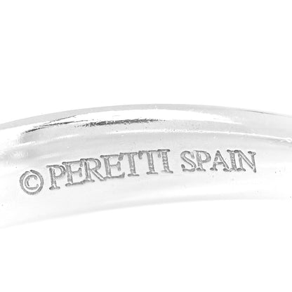 Tiffany Sterling Silver Diamond Elsa Peretti Open Heart Ring 54 6.75 6 of 6