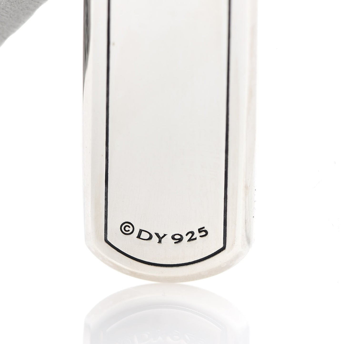 Sterling Silver Black Onyx Graphic Cable Ingot Tag Pendant
