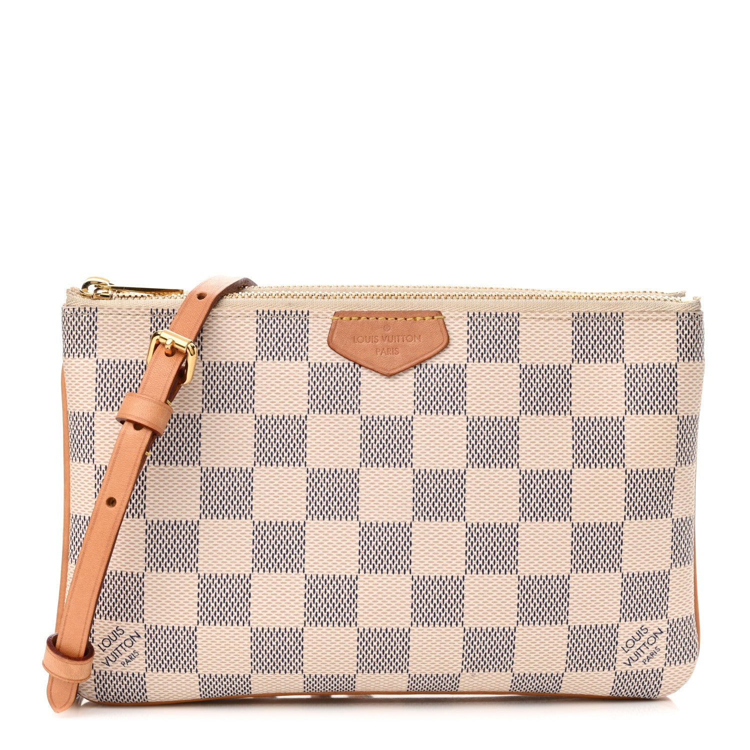 Louis Vuitton Damier Azur Double Zip Pochette 1 of 15