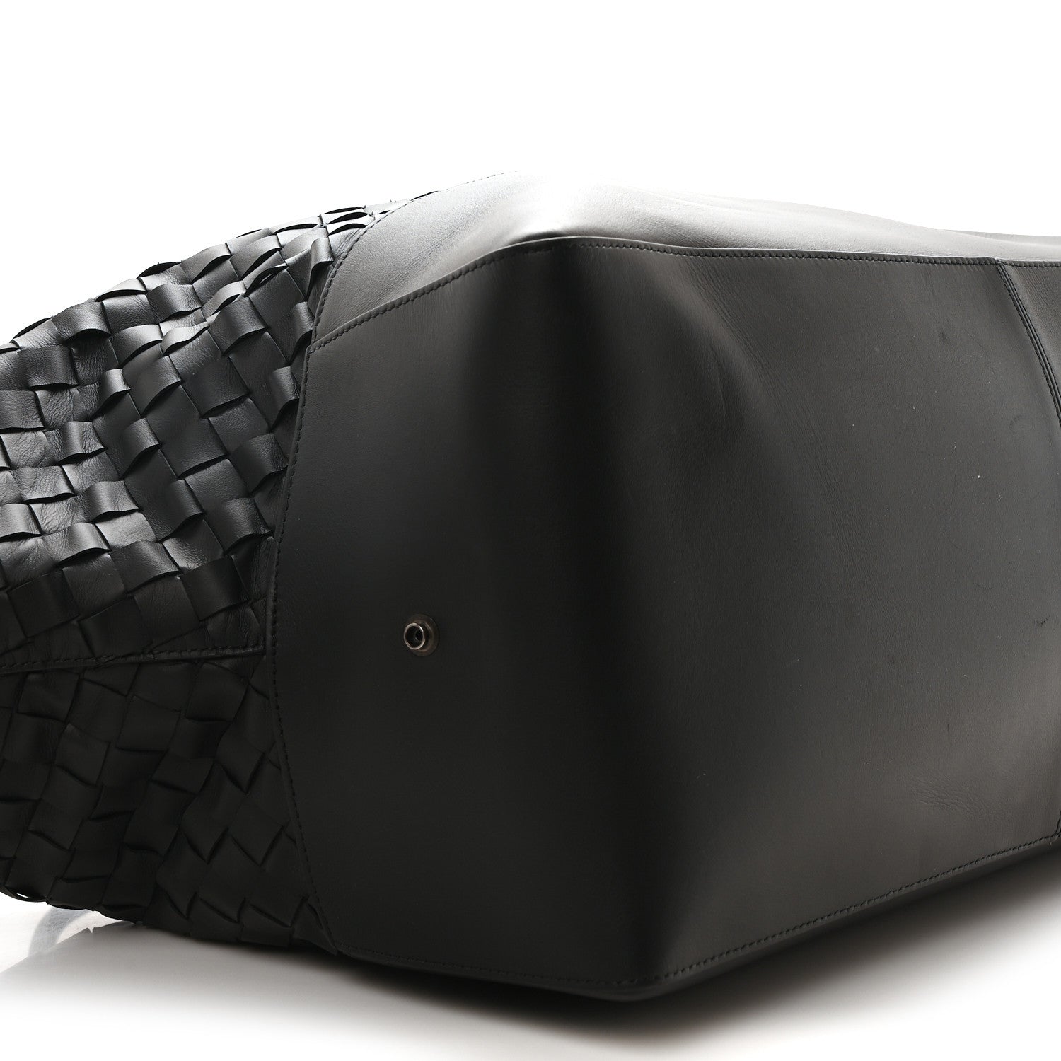 Bottega Veneta Nappa Intrecciato Travel Duffel Bag Black 9 of 10