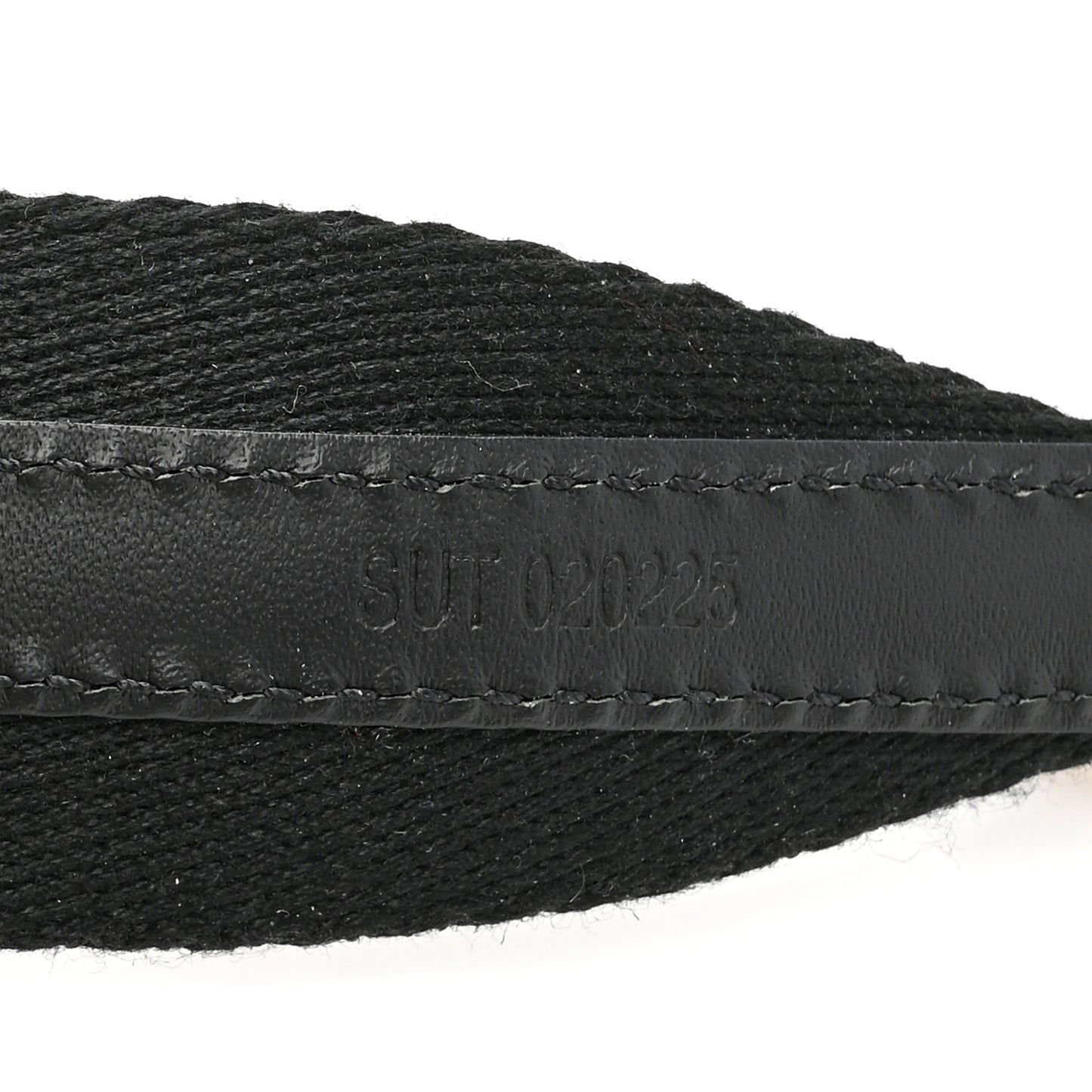 Canvas Calfskin Adjustable Shoulder Strap Black
