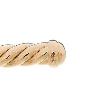 David Yurman 18K Yellow Gold 4mm Cablespira Bracelet 4 of 5