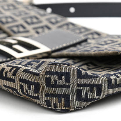Fendi Zucchino Baguette Navy 9 of 10