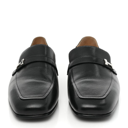 Hermes Goatskin Mens Giovanni Loafer 43 Black 2 of 9