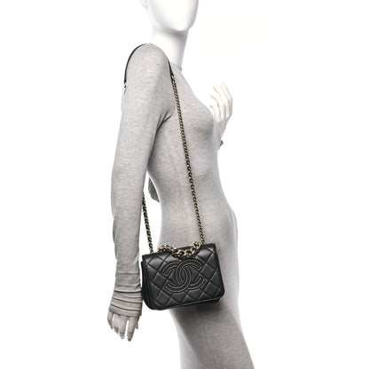 Chanel Lambskin Quilted Studded Beauty Begins Flap Black 2 of 10