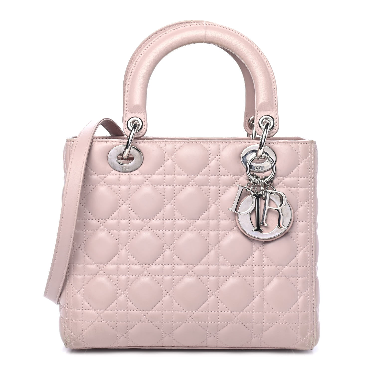 Christian Dior Lambskin Cannage Medium Lady Dior Light Pink 1 of 5