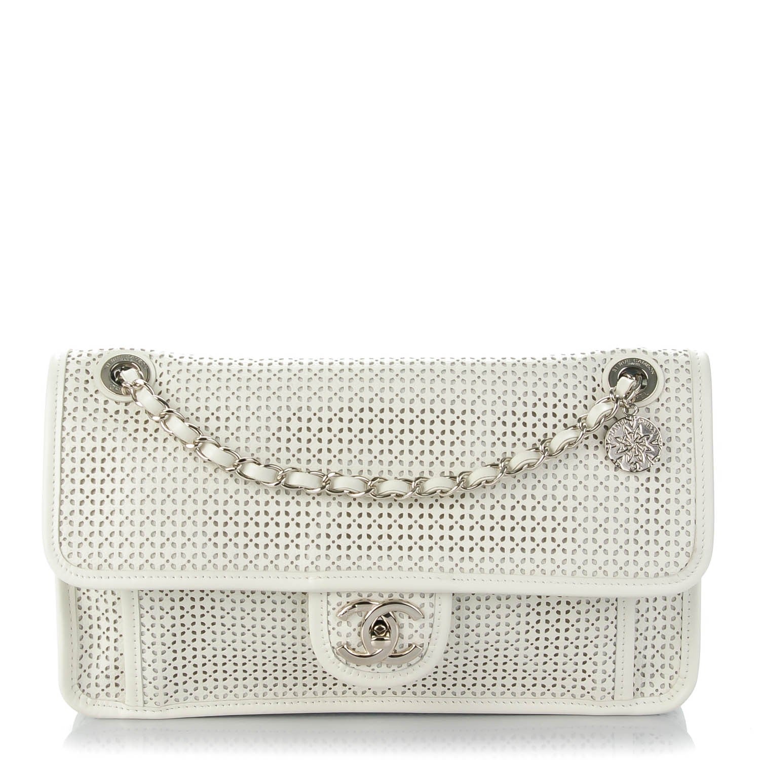 Chanel Perforated Calfskin Large Dubai Up In The Air Flap White 1 of 8