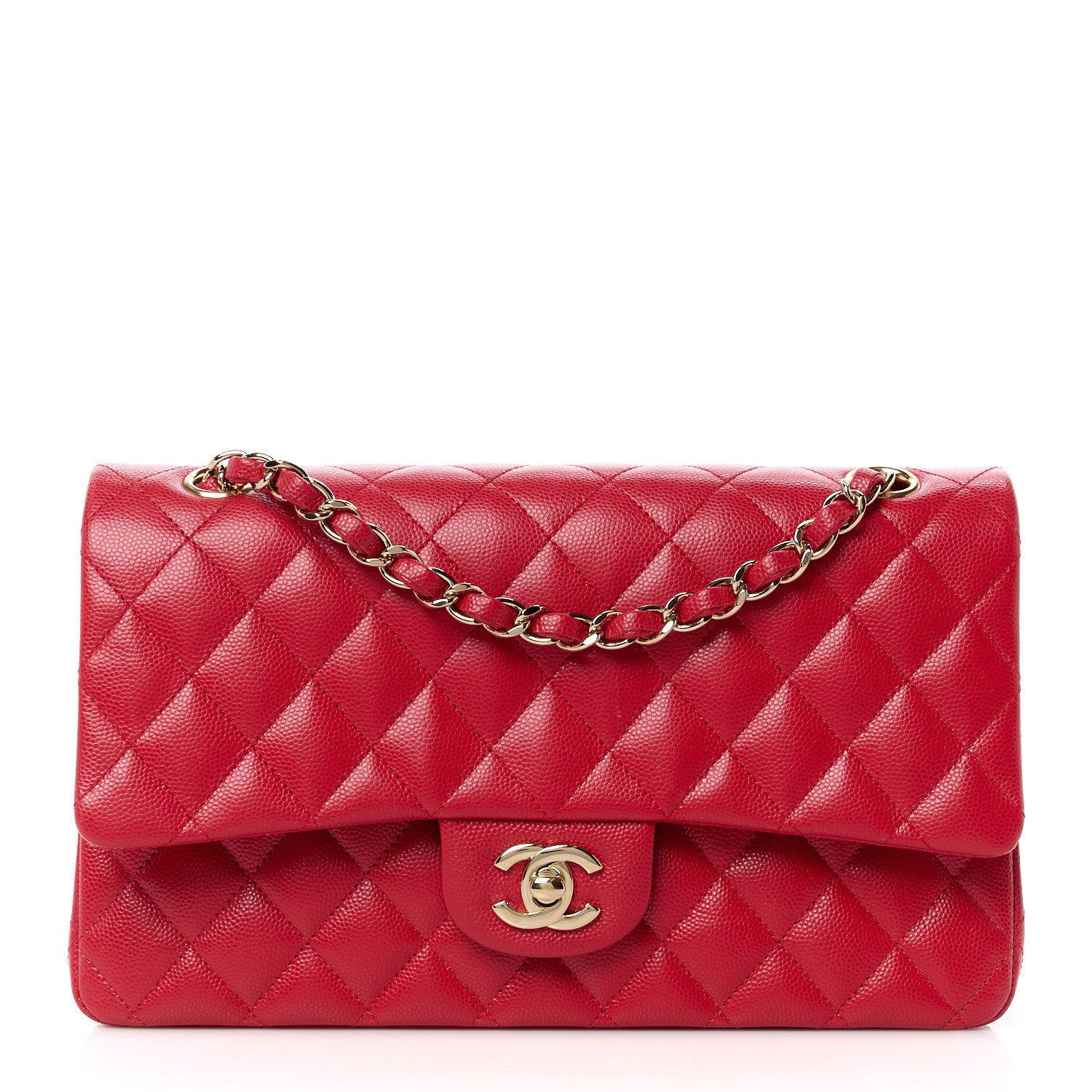 Chanel Caviar Quilted Medium Double Flap Red 1 of 11