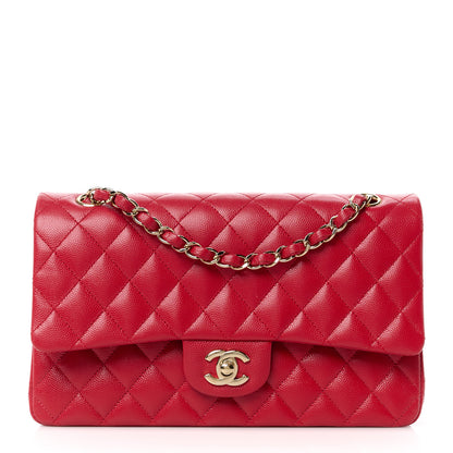 Chanel Caviar Quilted Medium Double Flap Red 1 of 11