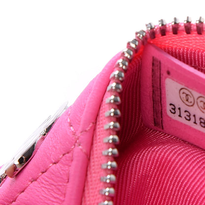 Chanel Lambskin Quilted Arm Coin Purse Pink 7 of 7