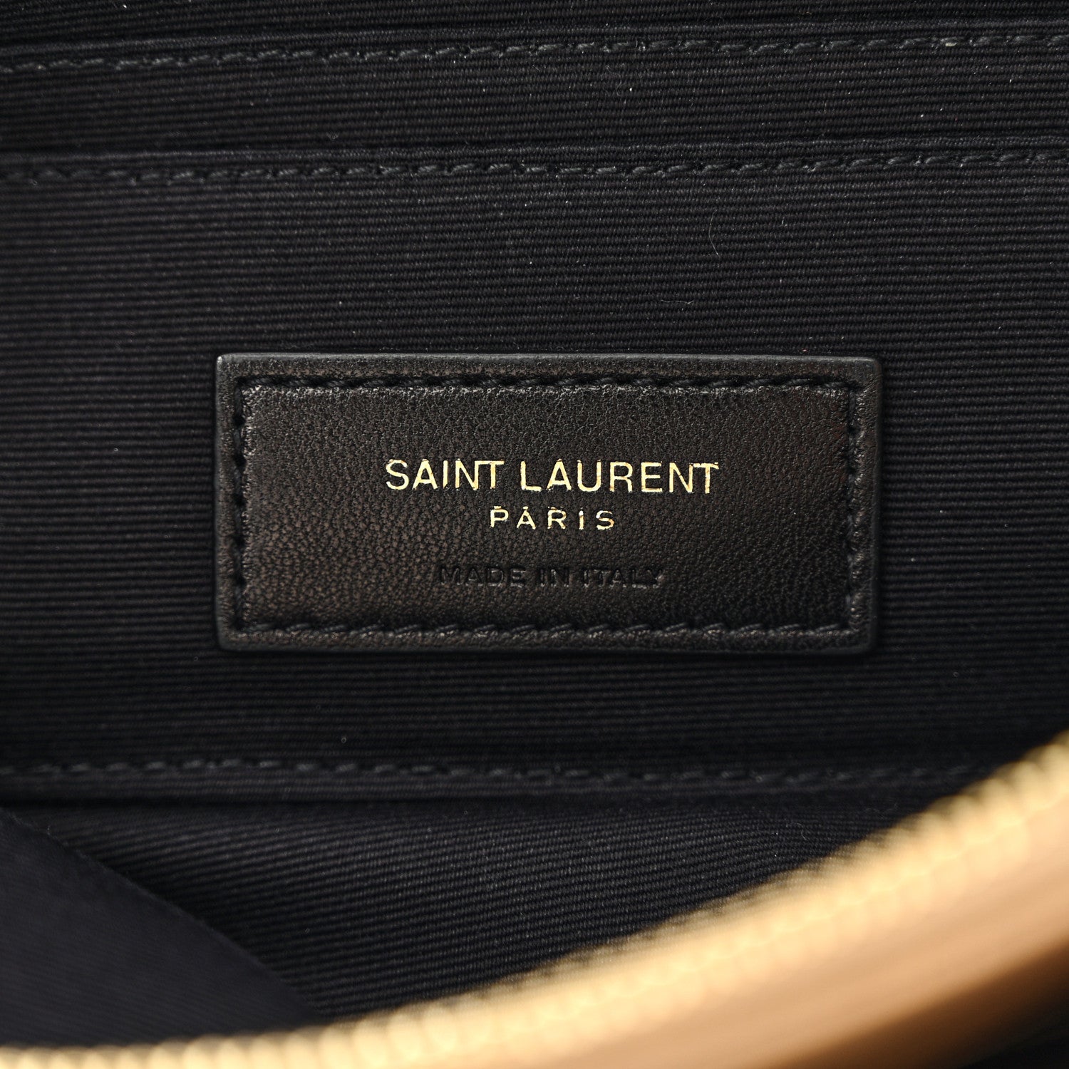 Saint Laurent Grained Lambskin Quilted Mini Becky Double Zip Bag Natural Tan 8 of 16