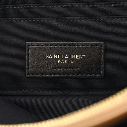 Saint Laurent Grained Lambskin Quilted Mini Becky Double Zip Bag Natural Tan 8 of 16
