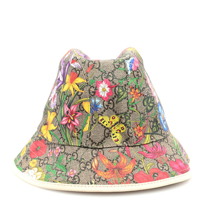 Gucci GG Supreme Monogram Flora Bucket Hat S White 3 of 8