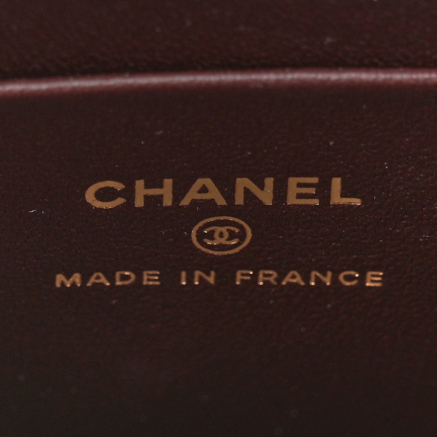 Lambskin Quilted Small Top Handle Vanity Case With Chain Dark Brown