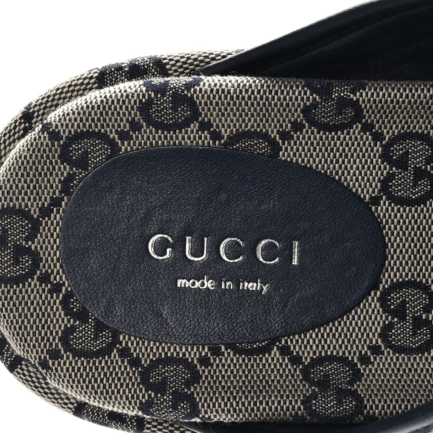 Gucci Monogram Criss Cross Platform Slide Sandals 36.5 Beige Blue 8 of 8