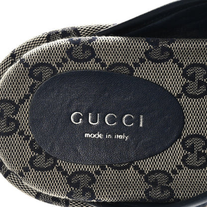 Gucci Monogram Criss Cross Platform Slide Sandals 36.5 Beige Blue 8 of 8