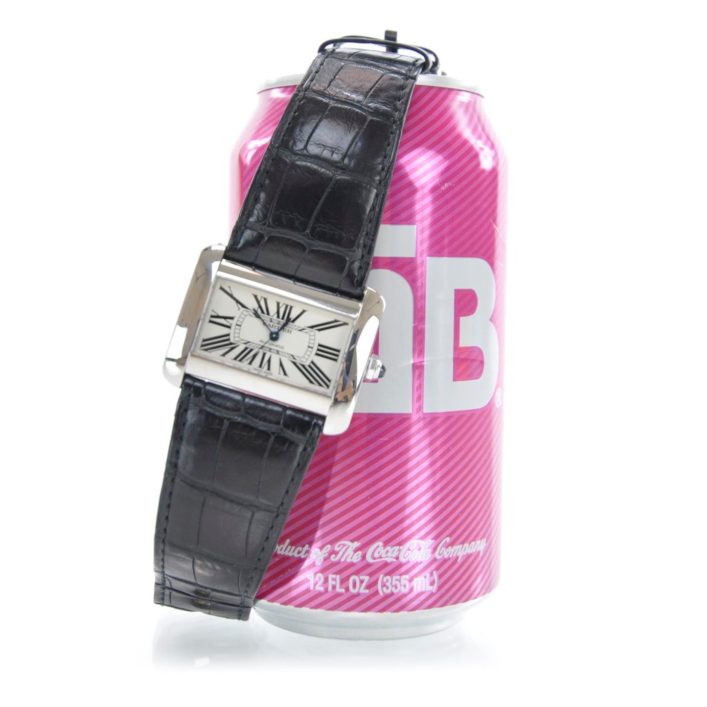 Stainless Steel Alligator 38mm Tank Divan Automatic Watch