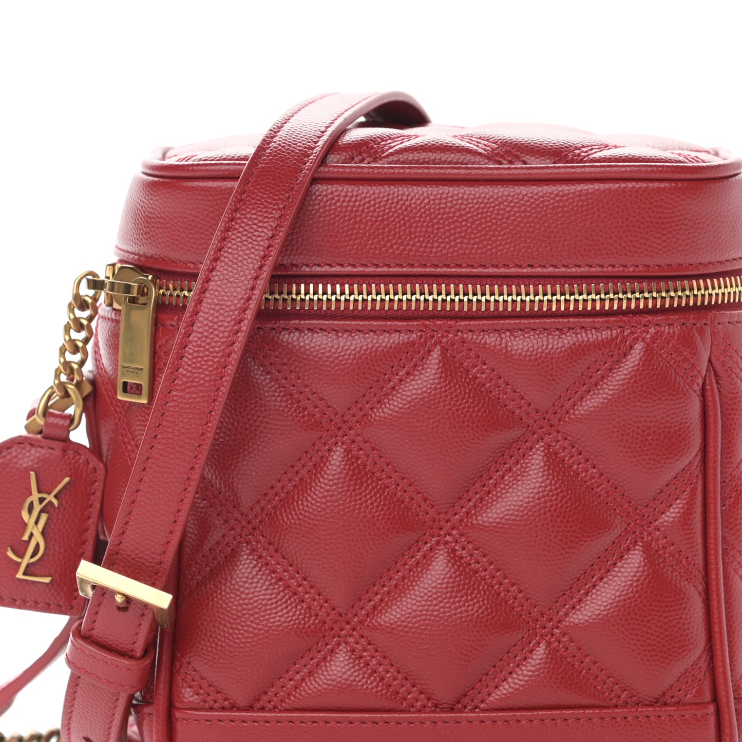 Grain de Poudre Quilted 80's Vanity Bag Red