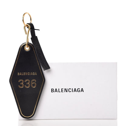 Balenciaga Calfskin Hotel Diamond Key Ring Black 5 of 5