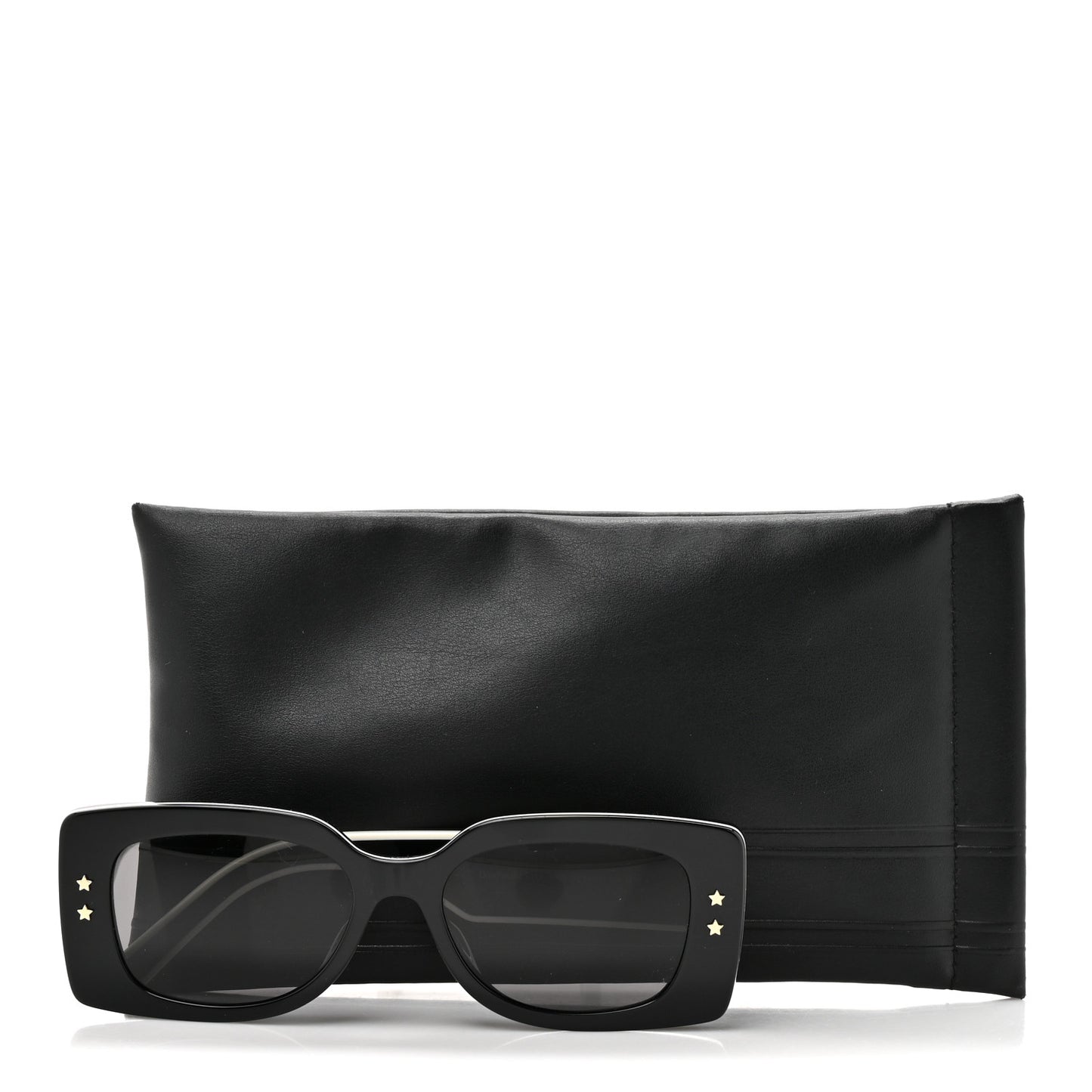 Diorpacific S1U Square Sunglasses Black White