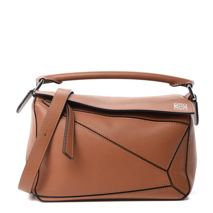 Loewe Calfskin Small Puzzle Bag Tan 1 of 11