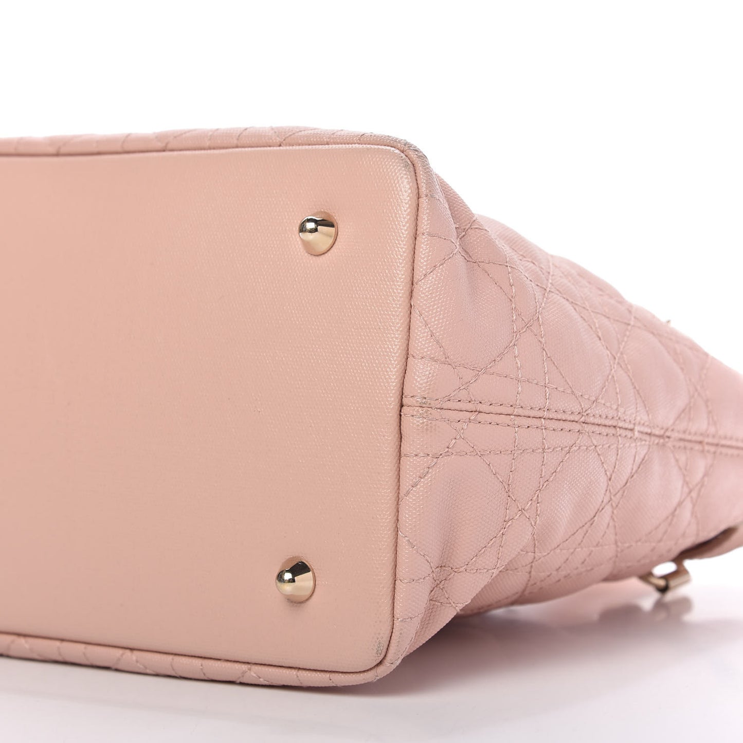 Coated Canvas Cannage Mini Panarea Tote Light Pink