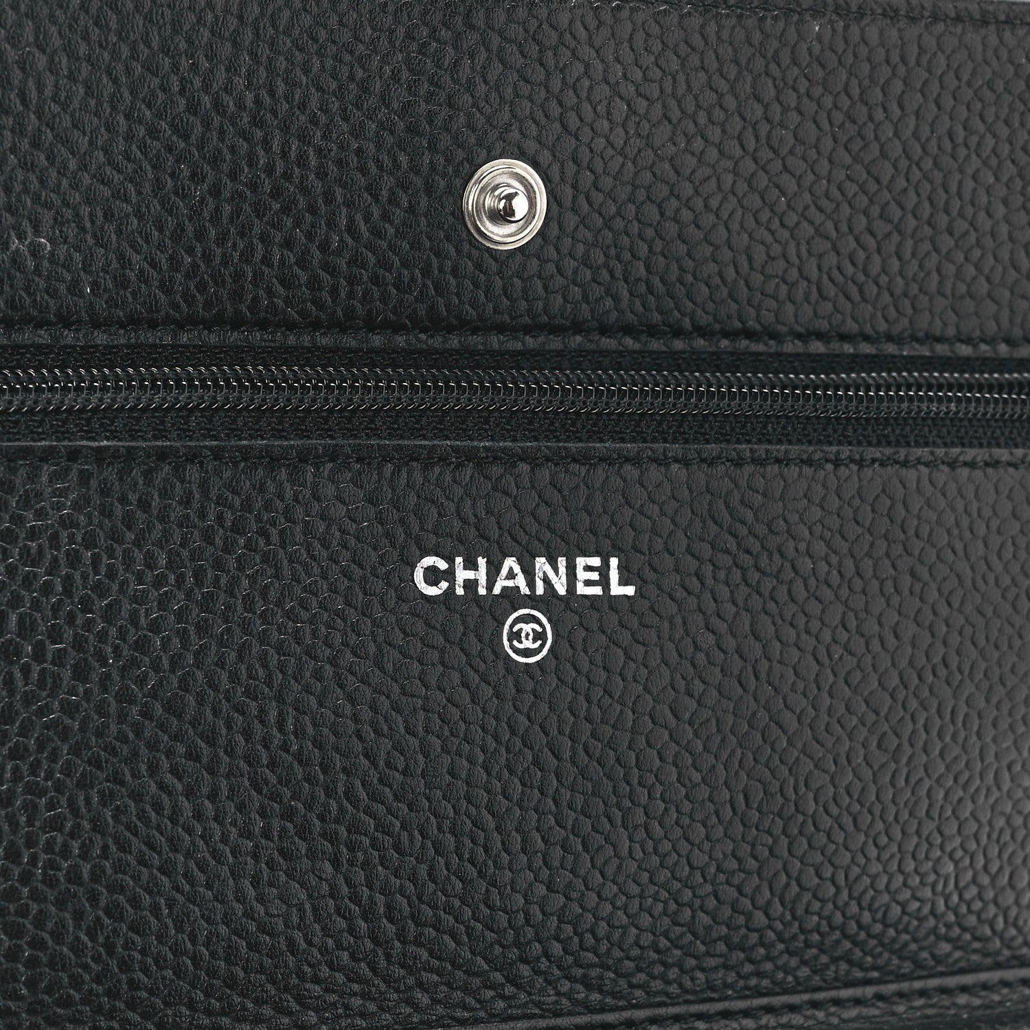 Chanel Caviar Quilted Wallet On Chain WOC Black 6 of 12