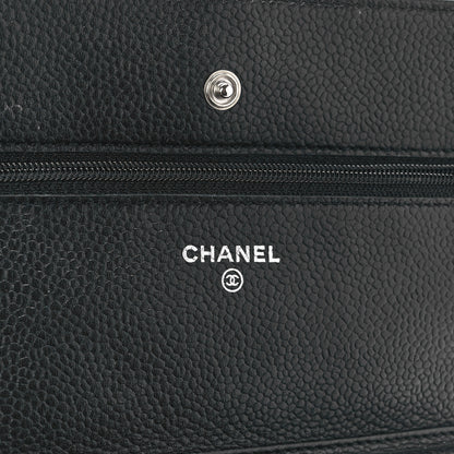 Chanel Caviar Quilted Wallet On Chain WOC Black 6 of 12